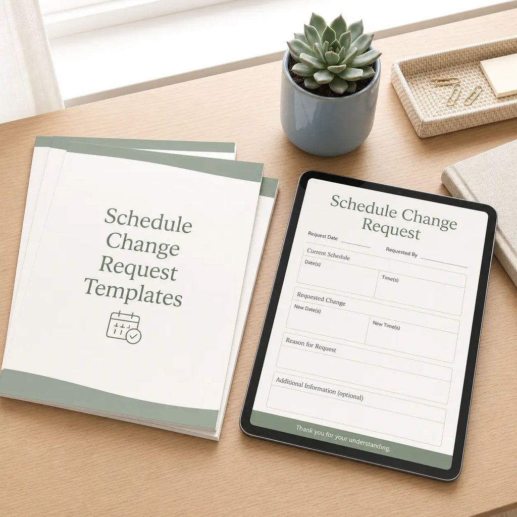 Schedule Change Request Templates